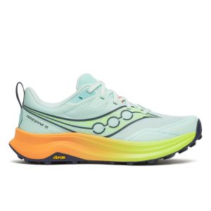 SAUCONY PEREGRINE 16 AQUA/CITRON