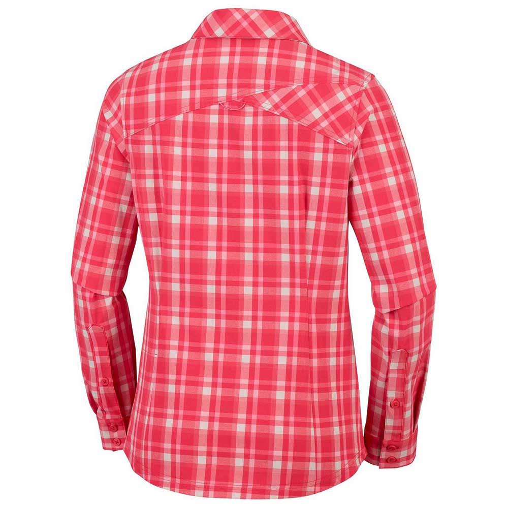 COLUMBIA SATURDAY TRAIL STRETCH PLAID LS SHIRT CORAL - Freedom Outdoor